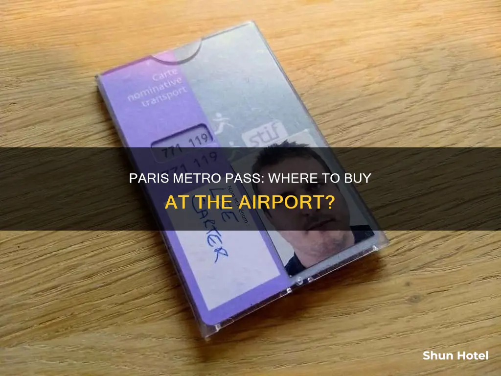 can you buy paris metro pass at airport