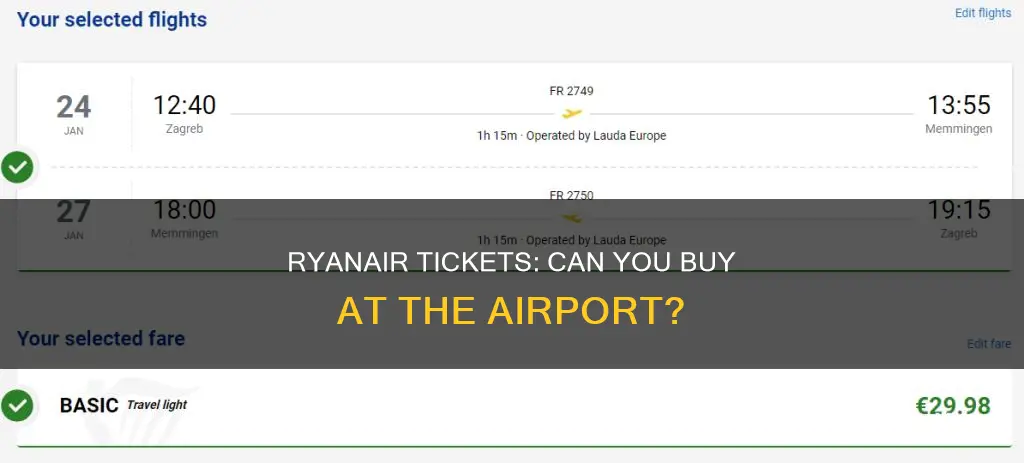 can you buy ryanair tickets at the airport