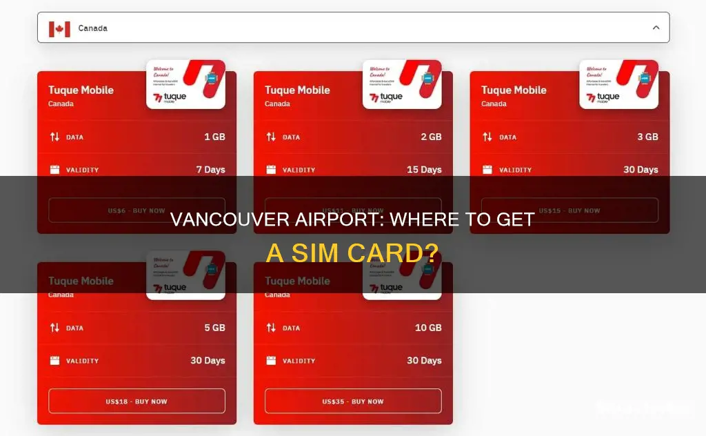 can you buy sim cards at vancouver airport