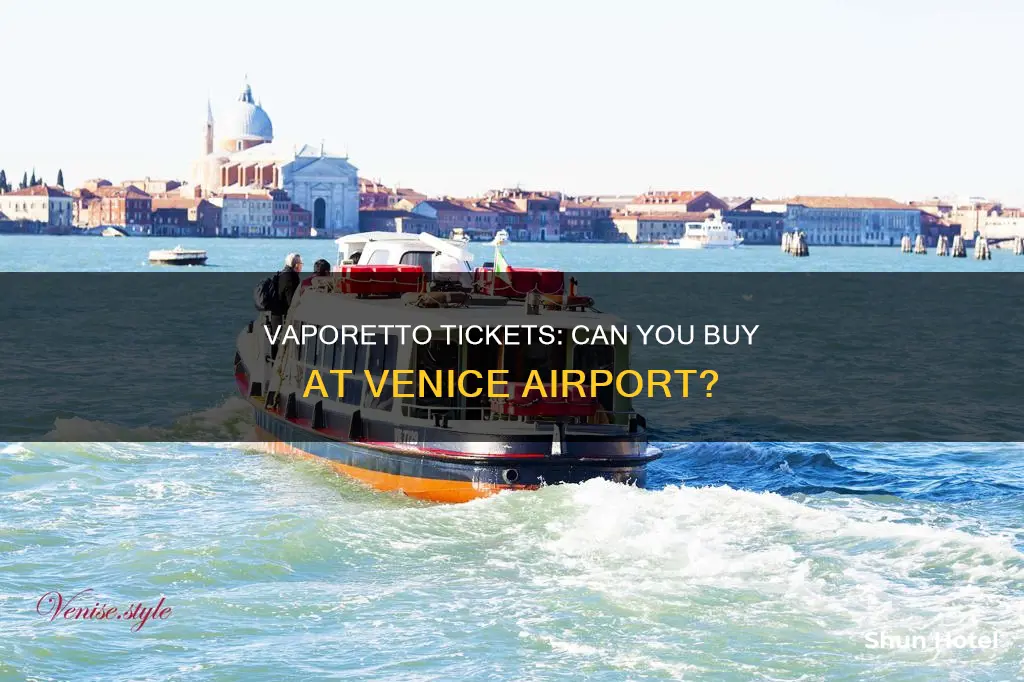 can you buy vaporetto tickets at the airport
