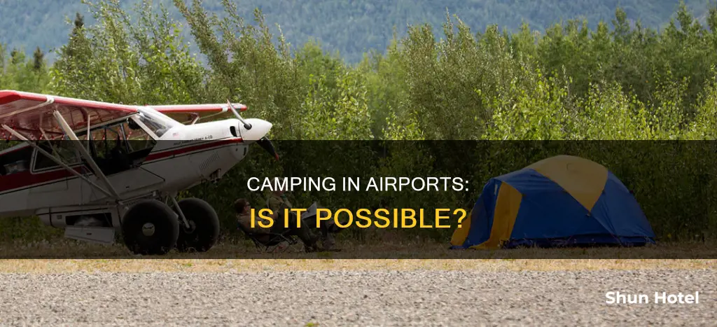 can you camp in a airport