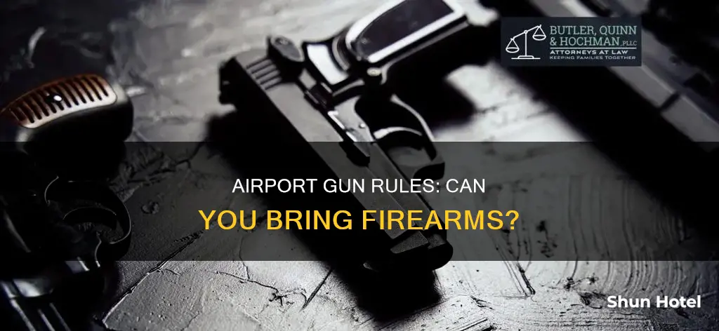 can you carry gun into airport to drop of passengers