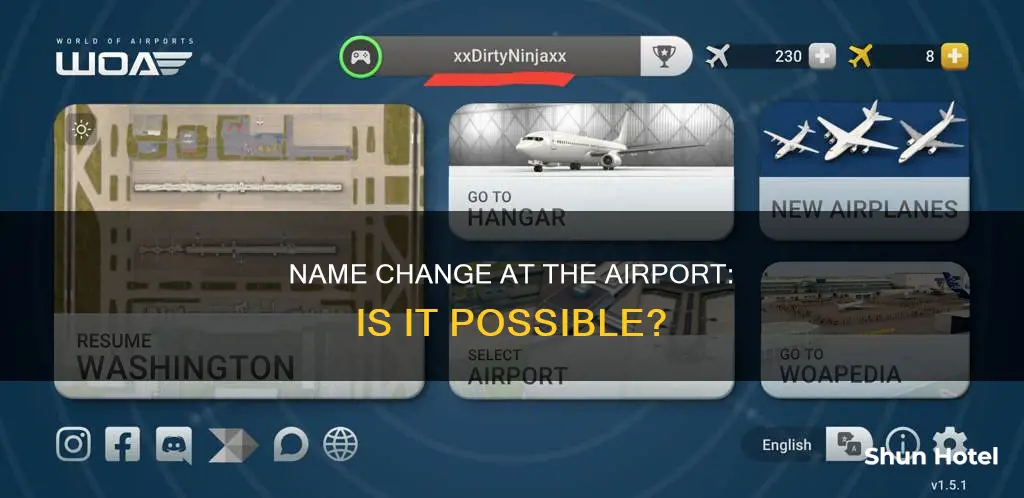 can you change name at airport