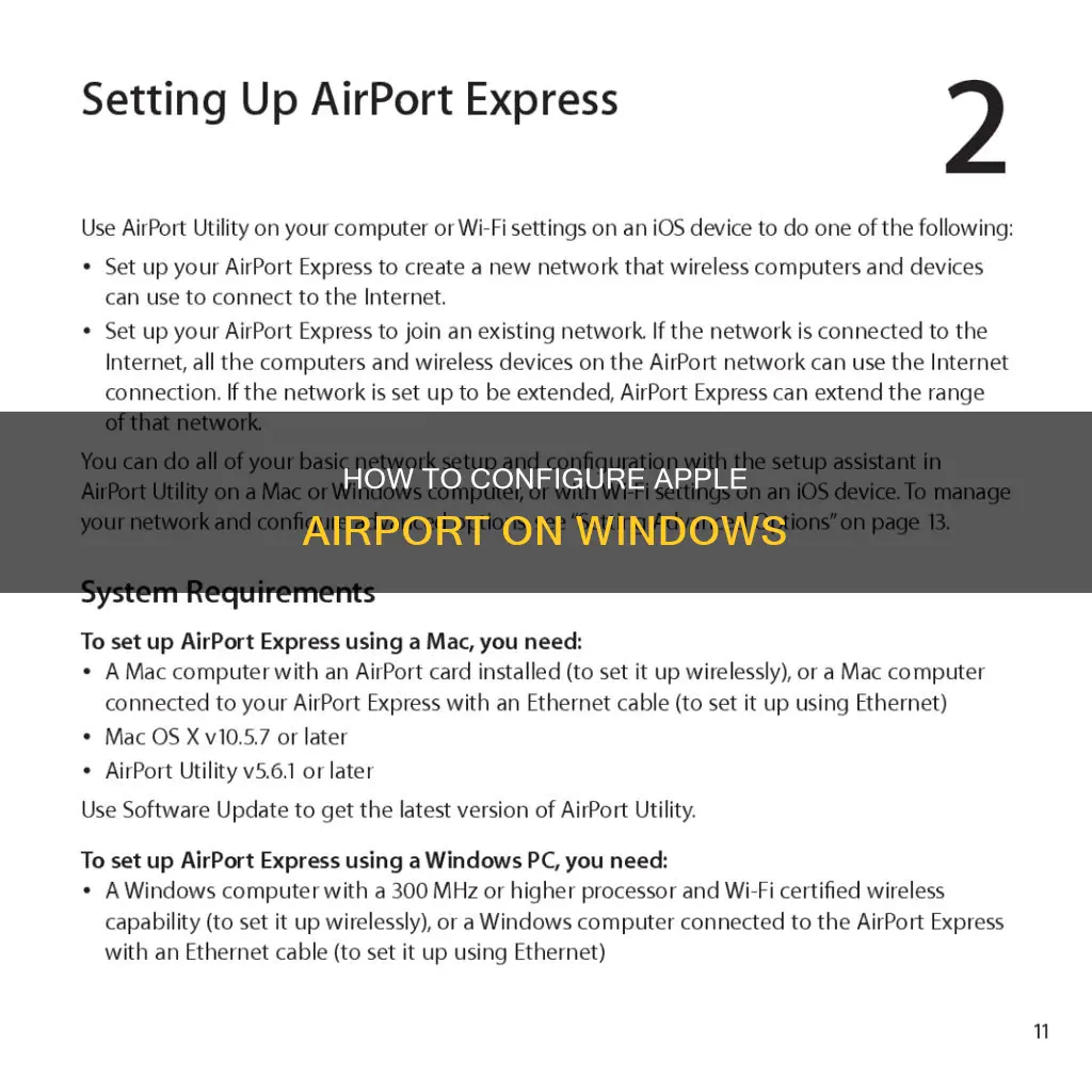 can you configure apple airport on windows