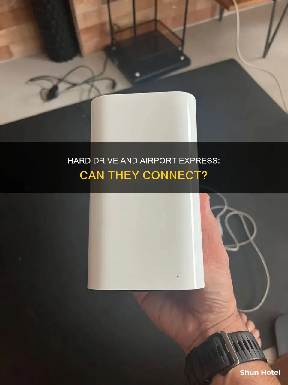 can you connect a hard drive to airport express