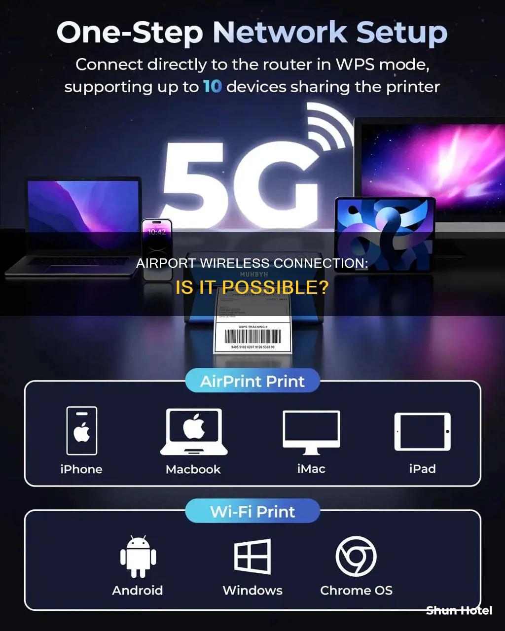 can you connect airport wirelessly