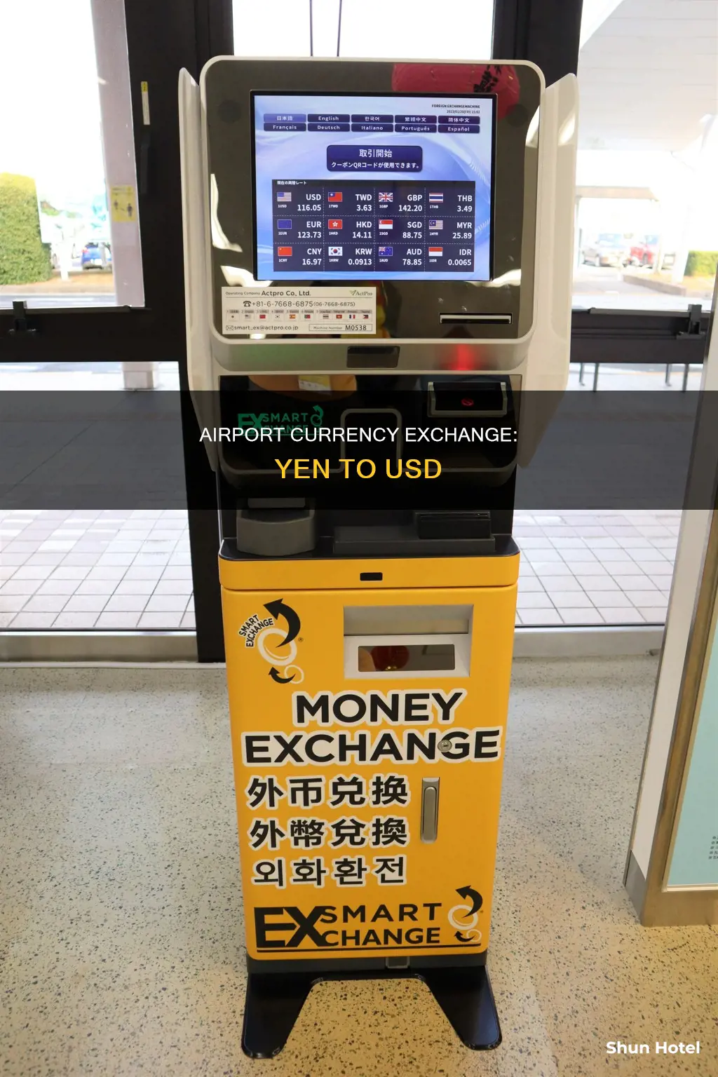 can you convert yen to usd at an airport
