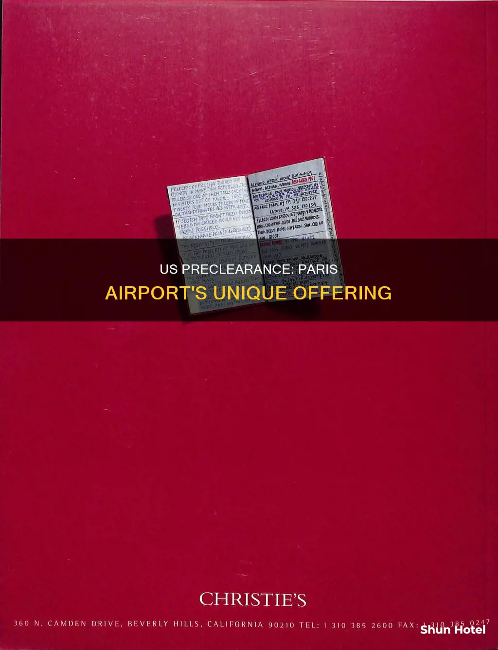 can you do preclearance in paris airport