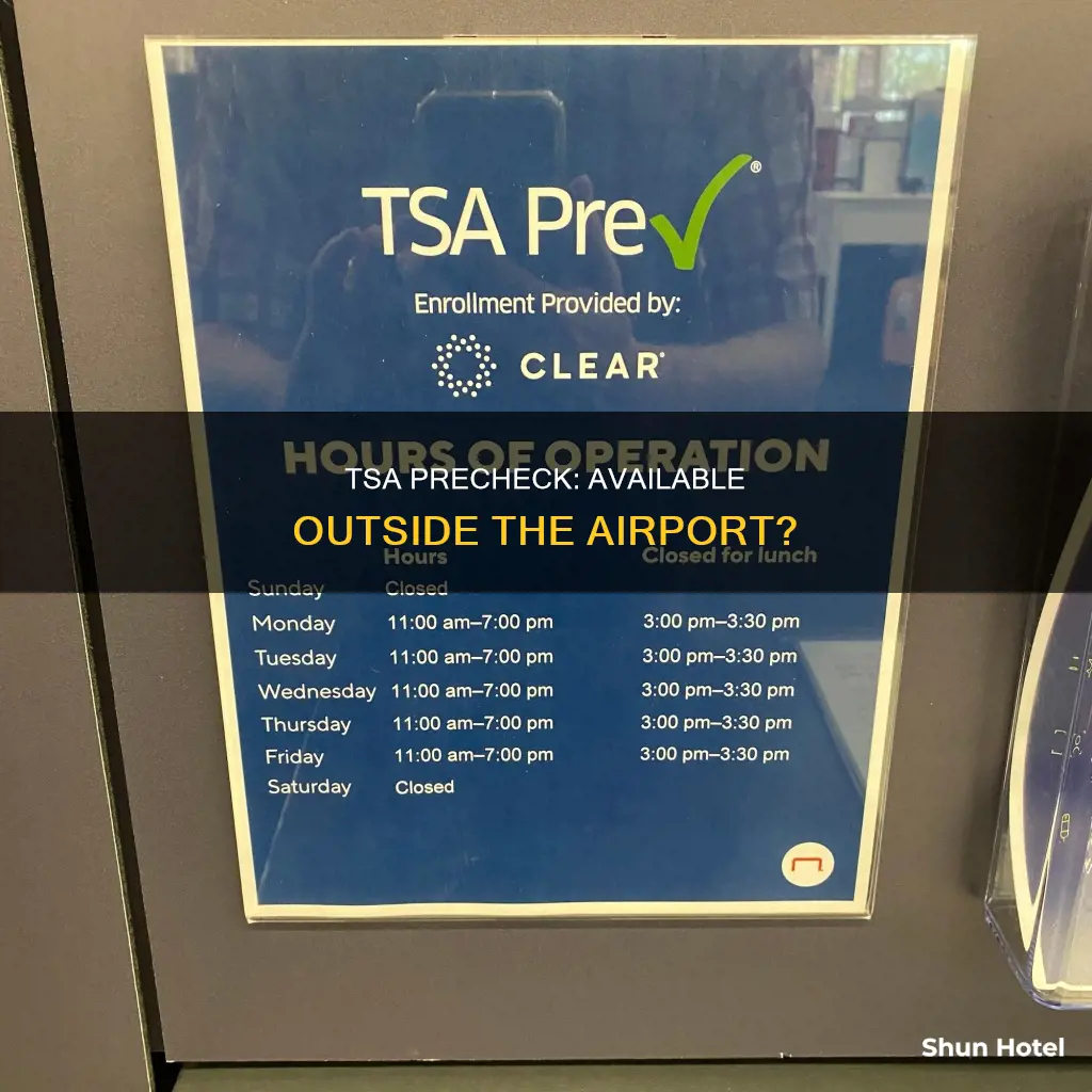 can you do tsa pre check outside the airport