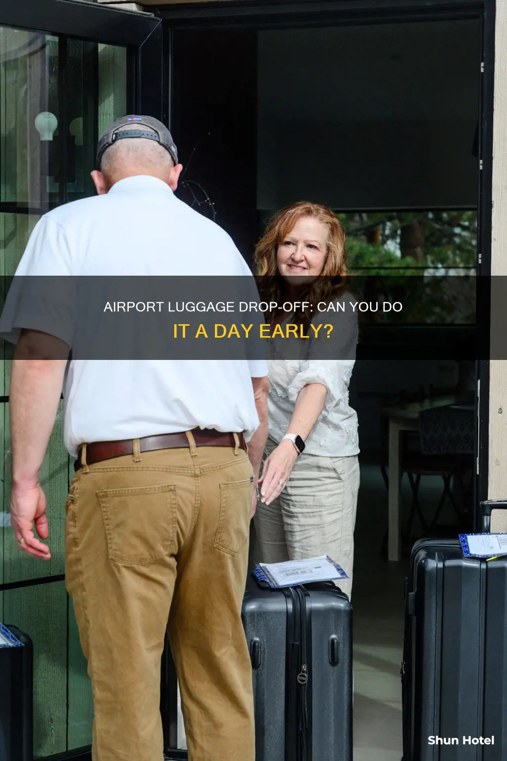can you drop luggage at airport the day before