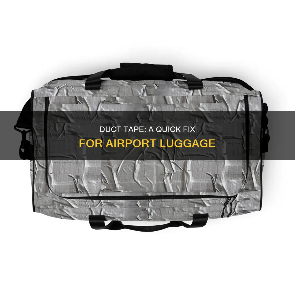 can you duct tape luggage for airport