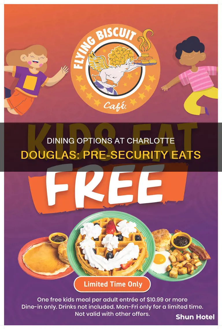 can you eat at charlotte douglas airport before security