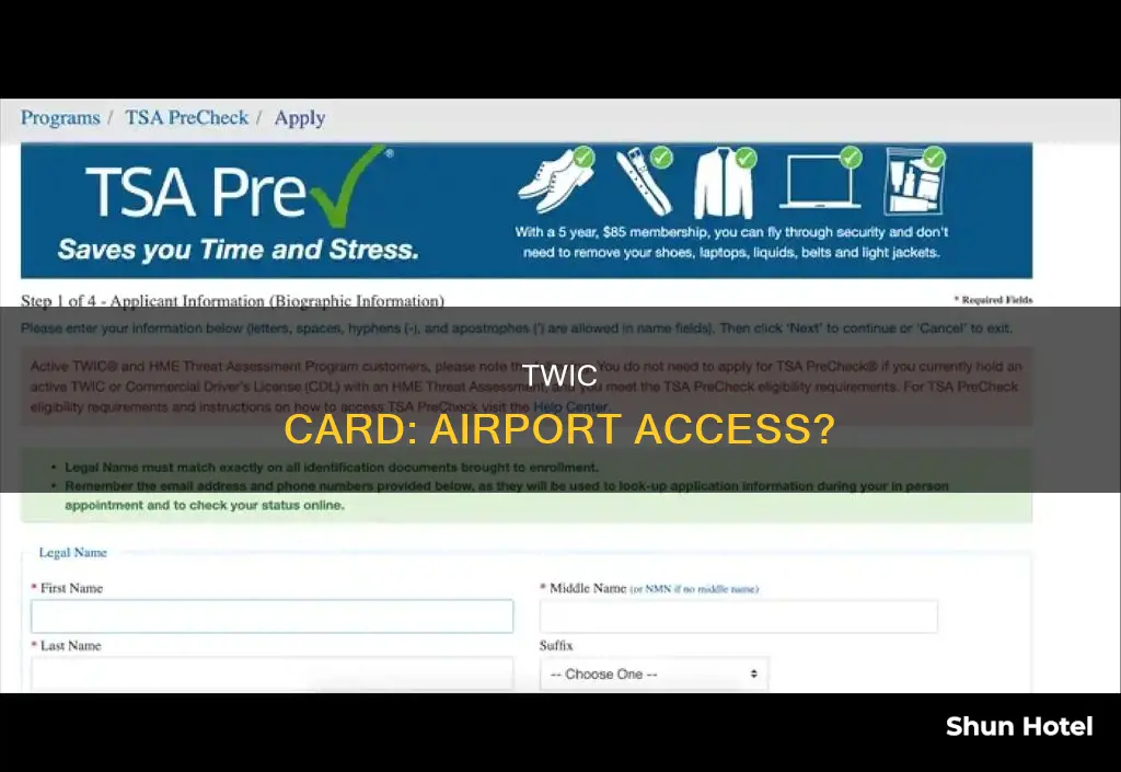 can you enter an airport with a twic card