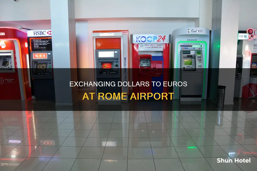 can you exchange dollars for euros at rome airport