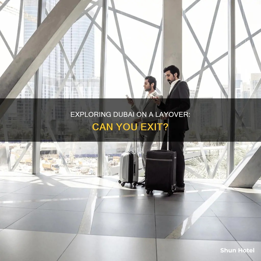 can you exit dubia airport for short trip