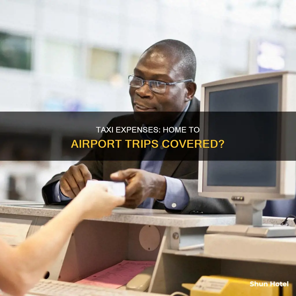 can you expense taxi from home to airport