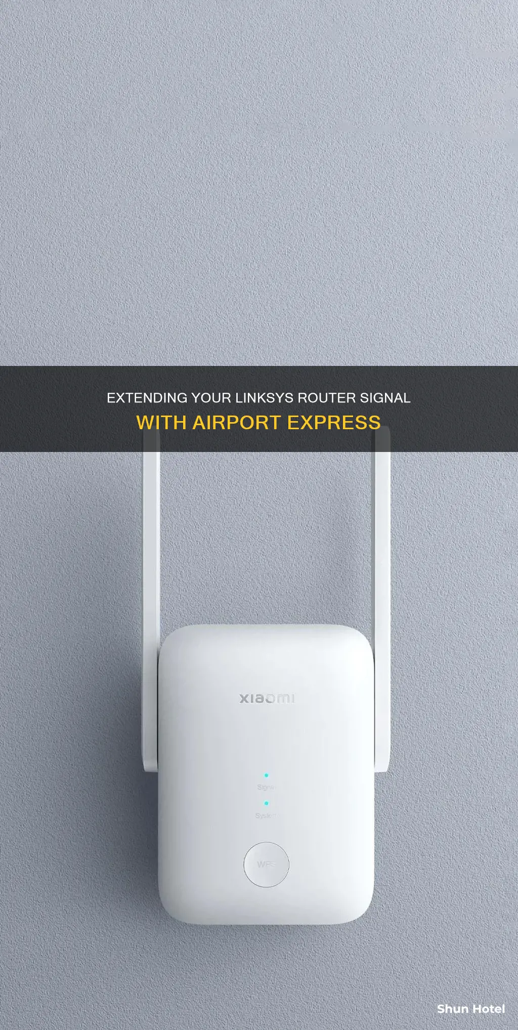 can you extend a linksys router sugnal with airport express