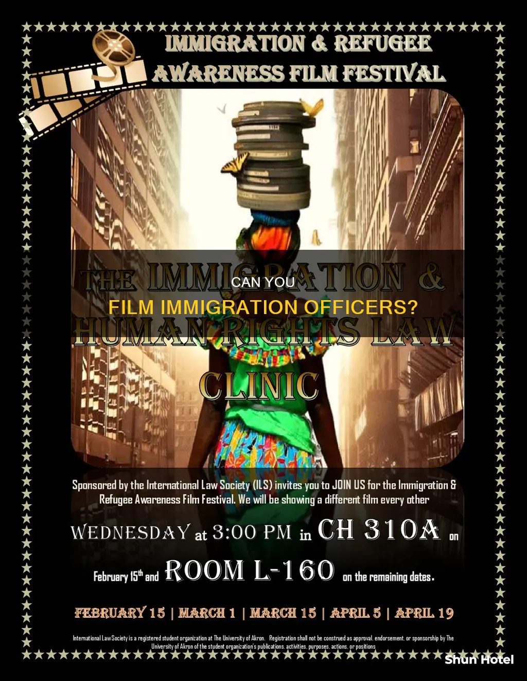 can you film u.s immigration and customs in airport
