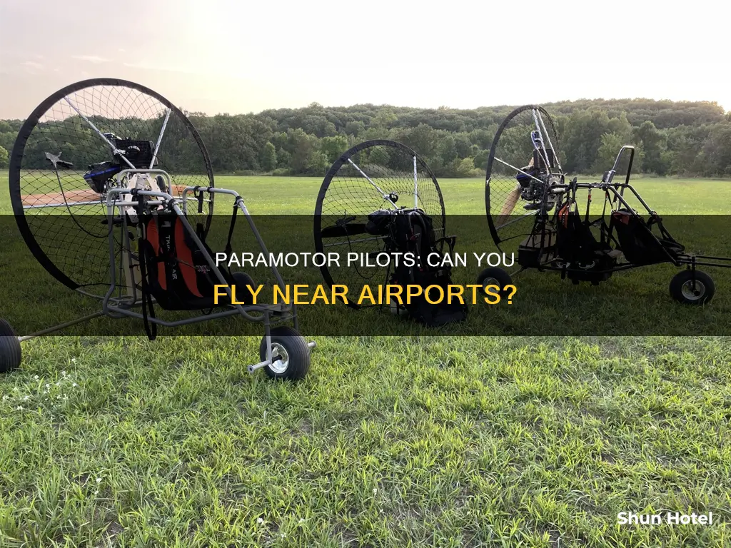 can you fly a paramotor around small airports