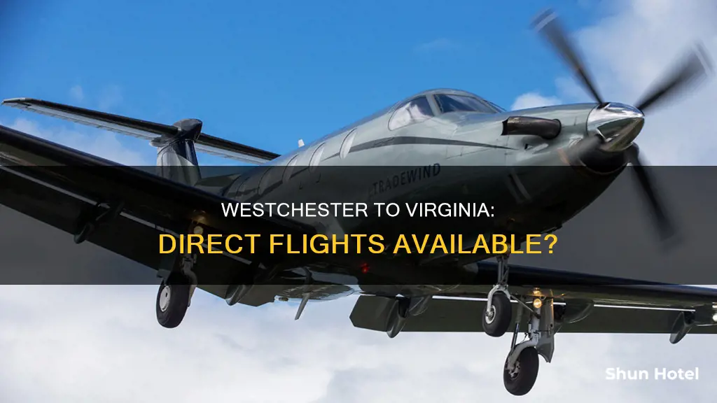 can you fly from westchester county airport to charlottesville virginia