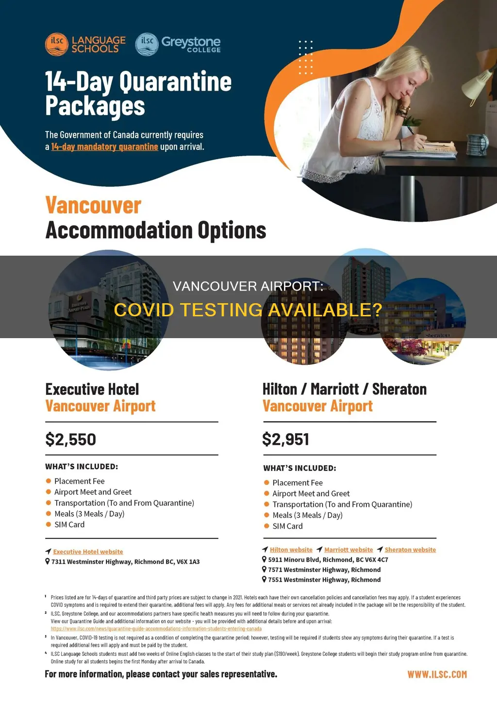 can you get a covid test at the vancouver airport