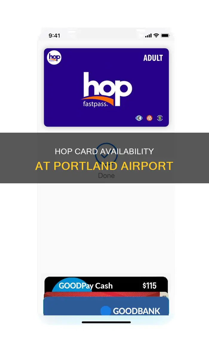 can you get a hop card in the airport portland