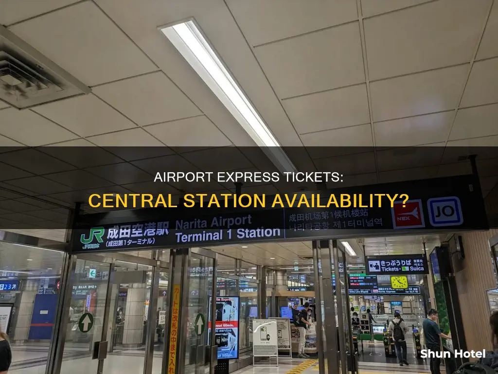 can you get airport express tickets at central station