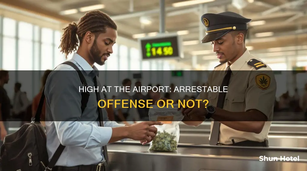 can you get arrested for being high at the airport