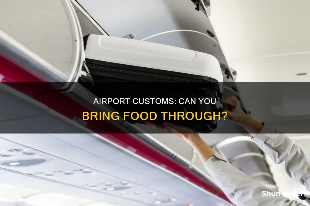 can you get food at customs of an airport