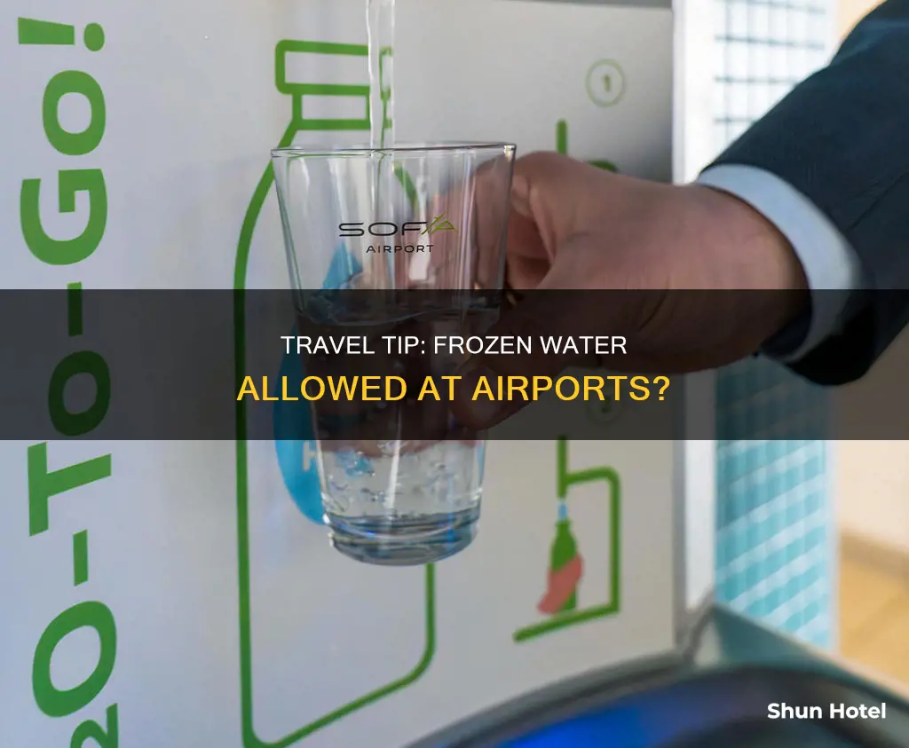 can you get frozwn water airport