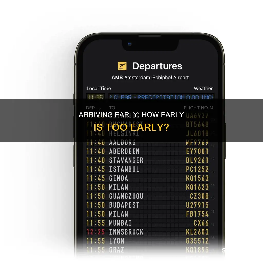 can you get to the airport too early