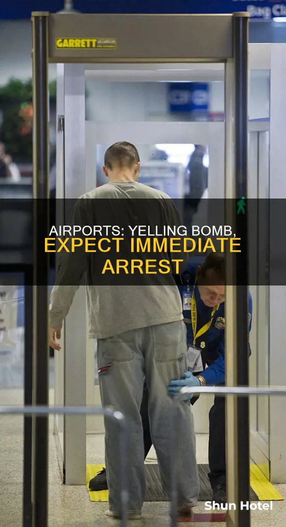 can you go into a airport and then yell bomb