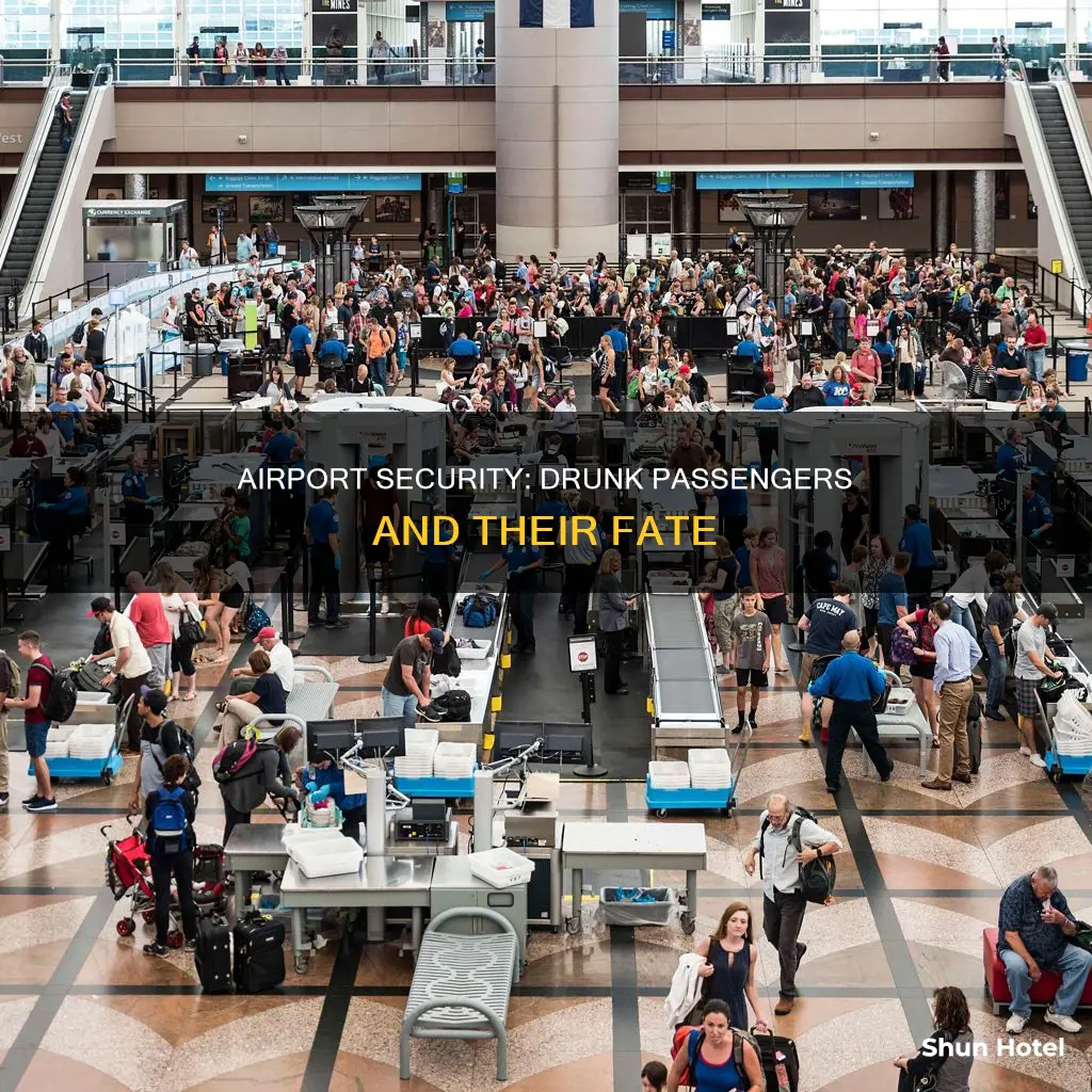 can you go through airport security drunk