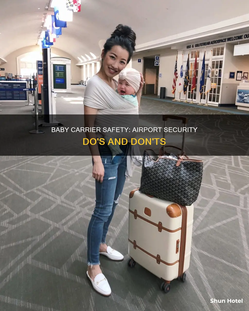 can you go through airport security with a baby carrier