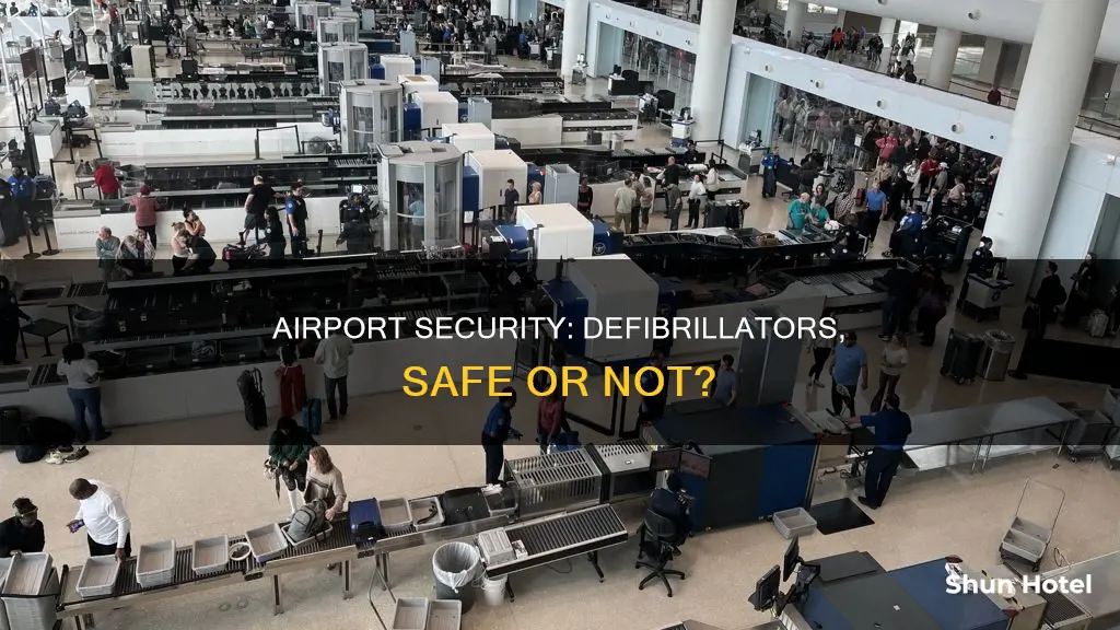 can you go through airport security with a defibrillator