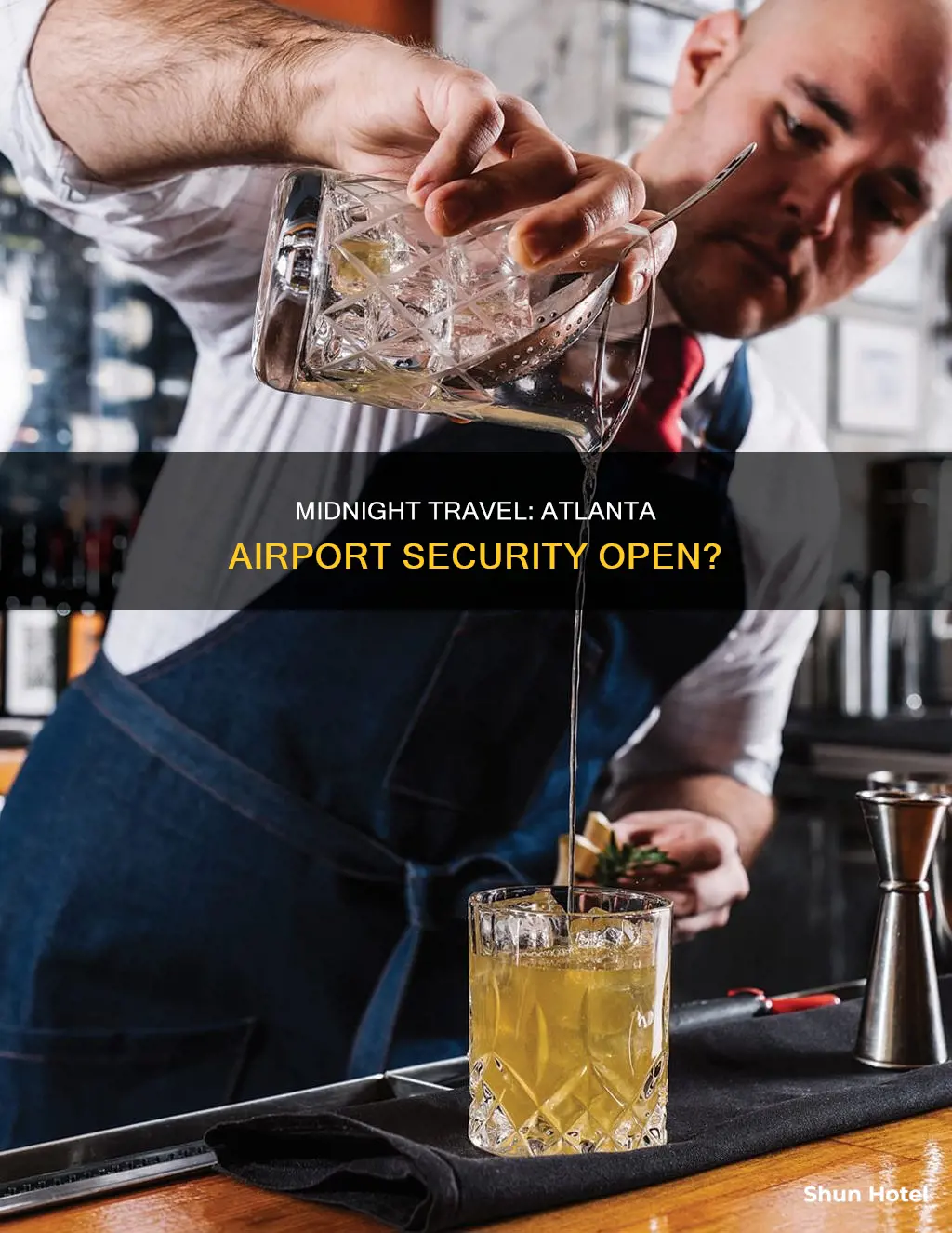 can you go through atlanta airport security at midnight