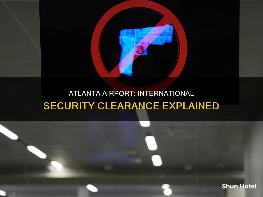 can you go through international security at atlanta airport