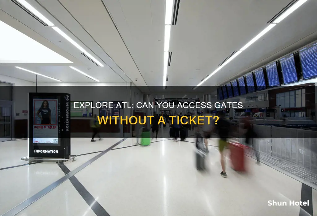 can you go to gate at atl airport without ticket