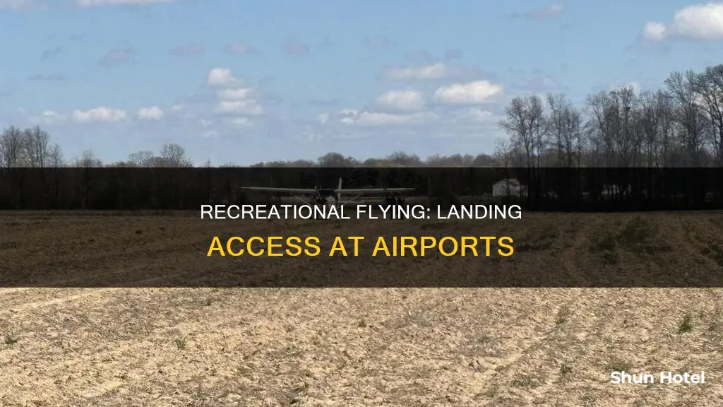 can you land in a airport in a recreational plane