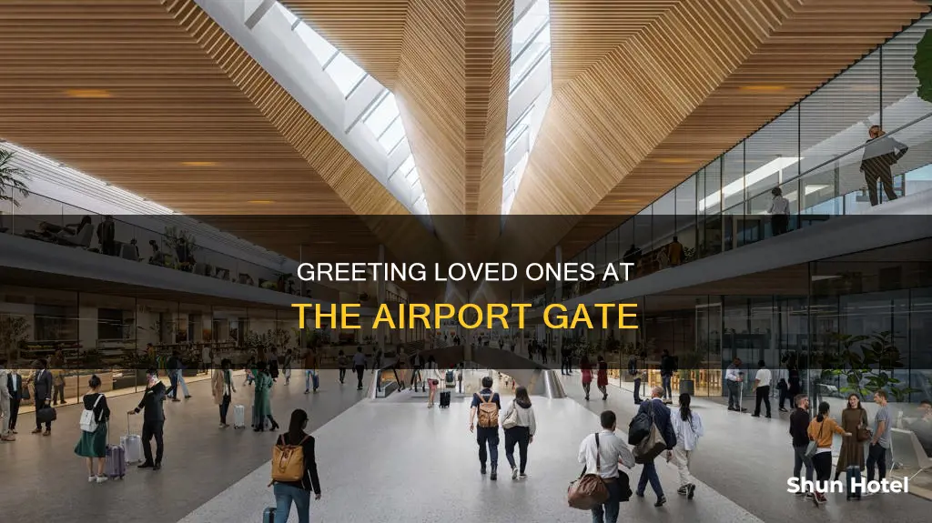 can you meet people getting off plane at airport