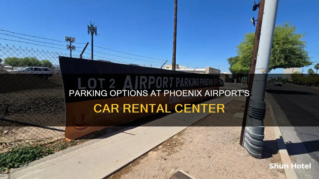 can you park at car rental center phoenix airport