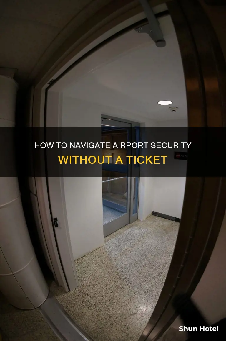 can you pass airport security without ticket