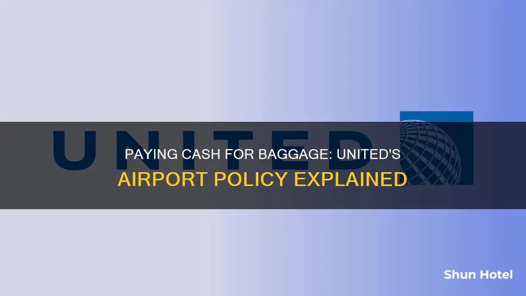 can you pay cash at the airport for baggage united