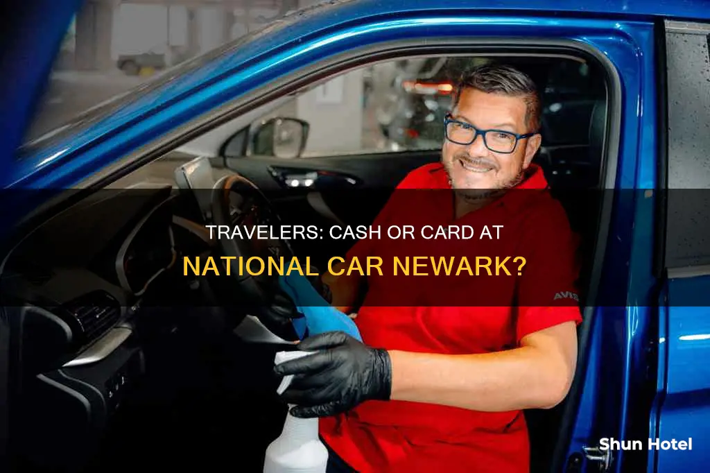 can you pay with cash at national car newark airport