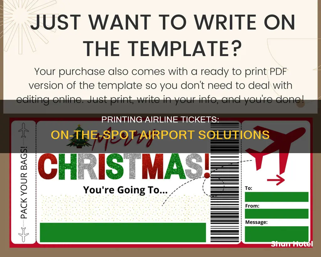 can you print airline tickets at the airport with itinerary