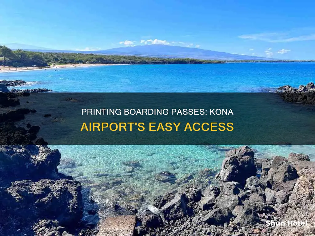 can you print biarding passes at kona airport