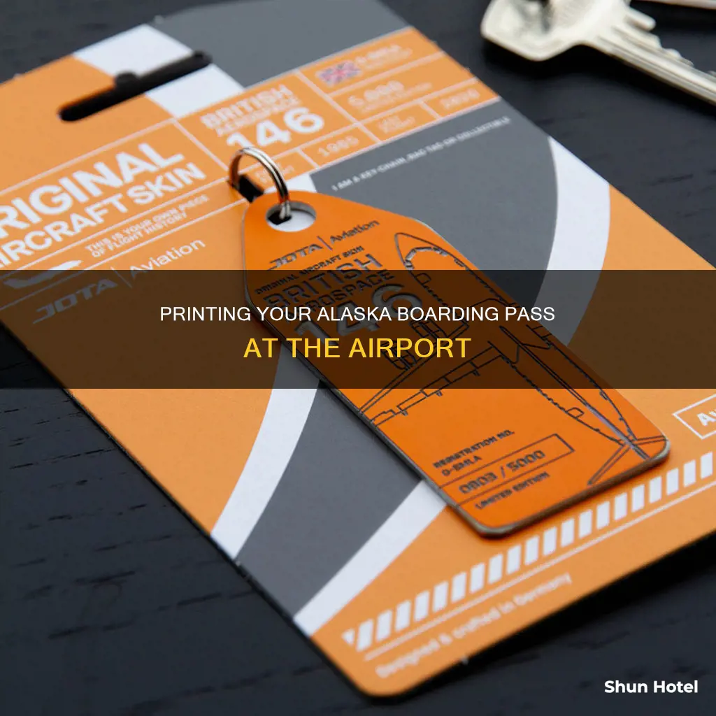 can you print boarding pass at airport alaska