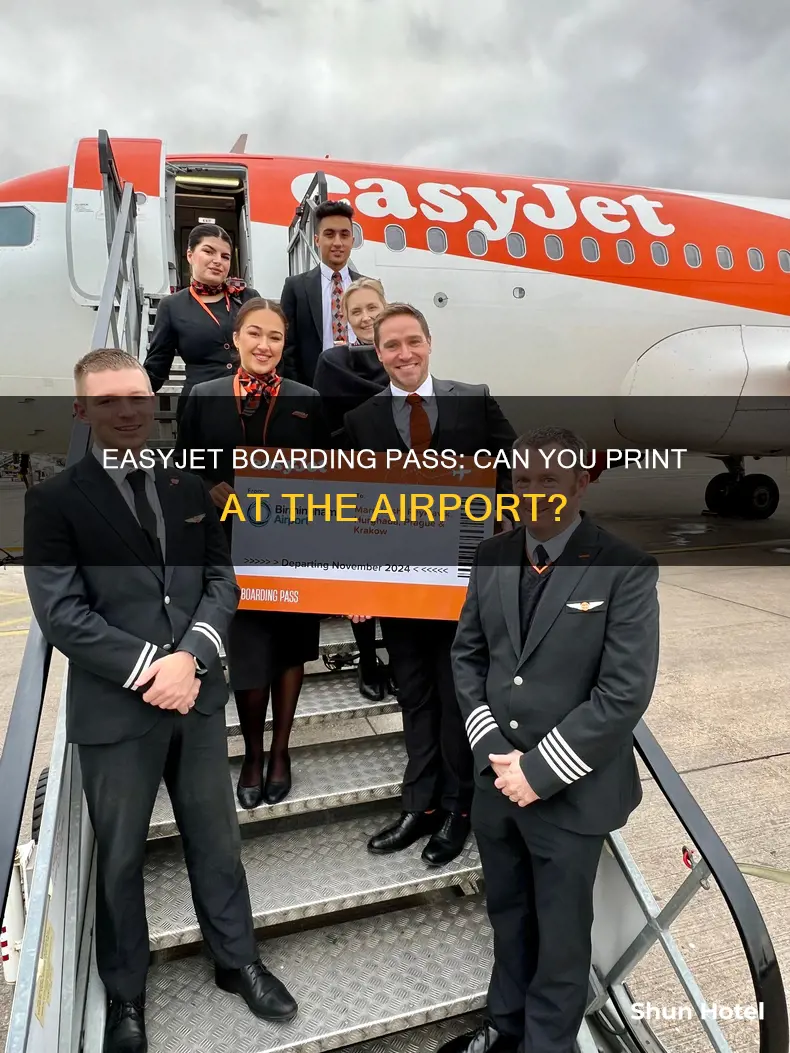 can you print boarding pass at airport easyjet