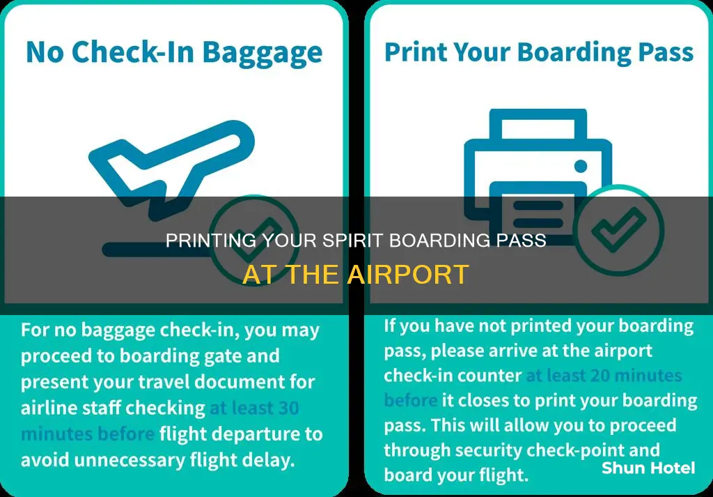 can you print boarding pass at airport spirit