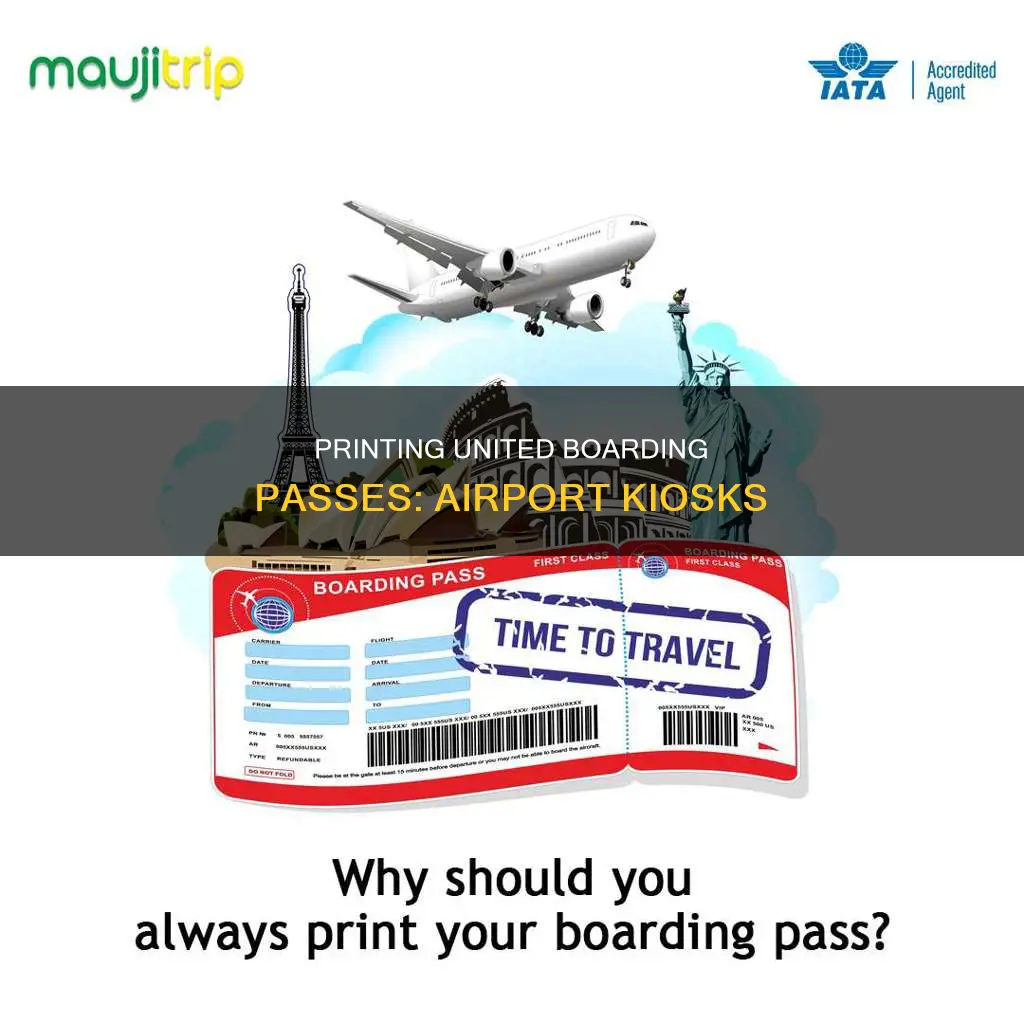 can you print boarding pass at airport united